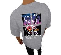 Camisetas gráficas para hombre 2026 con cuello redondo, atléticas, lindas camisetas casuales de moda de manga corta, ajuste holgado, camisetas de diseñador de moda, camisetas de verano, gris, 3XL