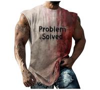 Camisetas gráficas para hombre, novedosas camisetas con estampado de Halloween, camisetas de Halloween aterradoras para hombre, camisetas sangrientas con texto en inglés "Blood Im The Problem" I'm