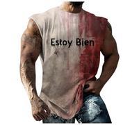 Camisetas gráficas para hombre, novedosas camisetas con estampado de Halloween, camisetas de Halloween aterradoras para hombre, camisetas sangrientas con texto en inglés "Blood Im The Problem" I'm