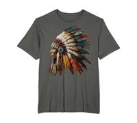 Camisetas gráficas para mujer con tocado indio nativo americano Camiseta