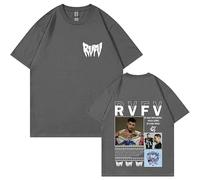 Camisetas Gráficas Rapper RVFV Tour Men Fashion Harajuku Casta Castak Street Unisex (E XL)