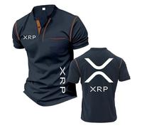 Camisetas Henley Ajustadas Hombre Deportivas para Ri.PP.le X.RP Patchwork Polo Shirts Active De Manga Corta Estampada Suave Media-ZQinSe||l