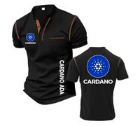 Camisetas Henley Cómodas Hombre para C.a.r.d.an.o A.D.A Cuello Alto Suave Manga Corta Costuras Ropa Deportiva Estampado Polos Sportstyle-HeiSe||m