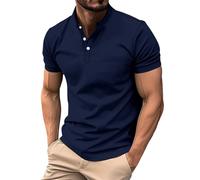 Camisetas Henley de manga corta para hombre, cuello de abuelo, camisetas de manga corta para hombre, ajuste regular, sólidas, inteligentes, informales, cuello redondo, camisetas de verano refrescantes