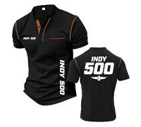 Camisetas Henley para Hombre Corte Ajustado Ropa Deportiva In.di.an.Ap.OL.is 500 Polos Cómodos Estampado Activo De Manga Corta Camiseta Suave Media-HeiSe||l