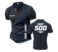 Camisetas Henley para Hombre Corte Ajustado Ropa Deportiva In.di.an.Ap.OL.is 500 Polos Cómodos Estampado Activo De Manga Corta Camiseta Suave Media-ZQinSe||s