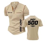 Camisetas Henley para Hombre Corte Ajustado Ropa Deportiva In.di.an.Ap.OL.is 500 Polos Cómodos Estampado Activo De Manga Corta Camiseta Suave Media-KQiSe||s