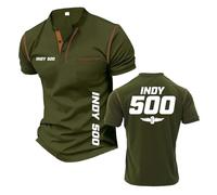 Camisetas Henley para Hombre Corte Ajustado Ropa Deportiva In.di.an.Ap.OL.is 500 Polos Cómodos Estampado Activo De Manga Corta Camiseta Suave Media-JunlvSe||s