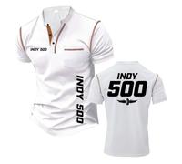 Camisetas Henley para Hombre Corte Ajustado Ropa Deportiva In.di.an.Ap.OL.is 500 Polos Cómodos Estampado Activo De Manga Corta Camiseta Suave Media-BaiSe||3X_l