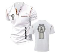 Camisetas Henley para Hombre Polos Elásticos K.e.NW.o.RT.h Patchwork Manga Corta Media Ropa Urbana Cómoda Camiseta Estampada-BaiSe||3X_l