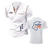 Camisetas Henley para Hombre Ropa Deportiva Que Absorbe La Humedad para I.s.l.e of M.a.n T..T Polos con Estampado Cuello Alto Manga Corta Fitness Media-BaiS||x_l