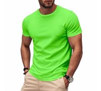 Camisetas Hombre Basica Basicas Vert Ajustada Camisas Manga Corta Tecnica T Shirts Homem Camiseta Oversize Hombre Lisas Lisas Manga Corta Slim Fit Oferta Flash Vert XXL