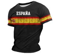 Camisetas Hombre Camiseta Torero Bandera Española Ligera Cuello Redondo Y Casual Camiseta Manga Corta para Hombre Y El Día A Día