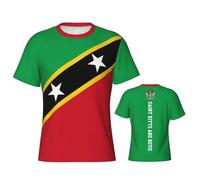 Camisetas Hombre Manga Corta Cuello En Redondo Bandera De San Cristóbal Y Nieves - Ropa Hombre Verano Camiseta Casual Rayas Ciclismo, T-Shirt Transpirable Trabajo Cómodos Running