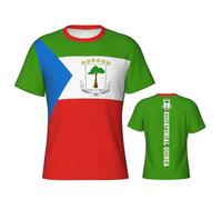Camisetas Hombre Manga Corta Cuello En Redondo Bandera Guinea Ecuatorial - Ropa Hombre Verano Camiseta Casual Emblema Nacional Étnico Ciclismo, T-Shirt Transpirable Trabajo Cómodos Running