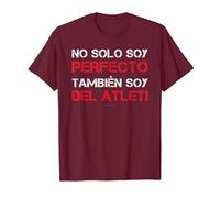 Camisetas Hombre Manga Corta Regalo Soy del Atleti Camiseta, Hombre, Granate, XXL