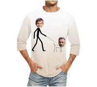 Camisetas Hombre Personalizada Camisa Divertido Estampados de Caras Mascotas Personalizada Regalos Delante y Detras - Regalos Personalizados Tus Fotos Manga Corta Tops Verano Tshirt Uniformes