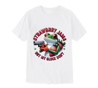 Camisetas Hombres Hombres Camiseta Fresa Mermelada Pero Mi No Es Camisa Imagen Novela De Moda, Blanco, L