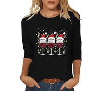 Camisetas informales con corte holgado e impresión de moda. Parte superior elegante para las vacaciones para la comodidad diaria y un aspecto versátil en capas. Perfecto para cualquiera que tenga