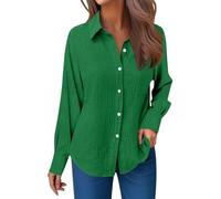 Camisetas informales de manga larga para mujer en el día a día con ajuste holgado cuello redondo blusas monocromáticas perfectas para primavera Opciones fáciles de cuidar tops modernos para mujer