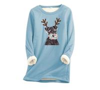 Camisetas interiores de ciclismo para hombre, invierno, gorro de Navidad para mujer, diseño de cachorro, estampado dulce, monocolor, manga larga, forro polar grueso y cálido, camiseta térmica para