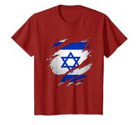 Camisetas israelíes orgullosas | Bandera de Israel desgarrada Camiseta