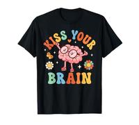 Camisetas Kiss Your Brain Teacher para Mujer de Vuelta a la Escuela Camiseta