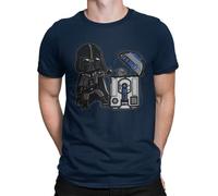 Camisetas La Colmena 209 - Parodia Robotic Trash Can (Donnie) (XL, Azul Marino)