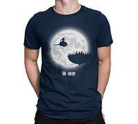 Camisetas La Colmena 248-Camiseta Dont Look At The Full Moon (DDjvigo) (L, Azul Marino)