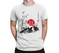 Camisetas La Colmena 4021-Walking in Japan Dragon B. (albertocubatas) (FR/ES, Letras, S, Regular, Regular, Blanco)