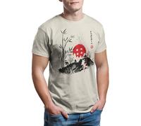 Camisetas La Colmena 4021-Walking in Japan Dragon B. (albertocubatas) (FR/ES, Letras, XL, Regular, Regular, Beige Cream)