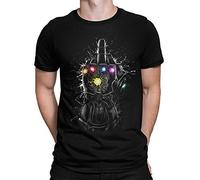 Camisetas La Colmena 4066-Thanos Infinite Fuck (albertocubatas) (XS, Negro)