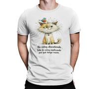 Camisetas La Colmena Camiseta Yo No Discuto, Tengo Razón Gato Humor Frases