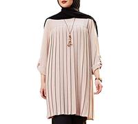 Camisetas largas de moda musulmana, casual, holgadas, de manga larga, Abayas para mujer, blusa de Dubai Abaya, Islam, camisas sólidas, ropa de talla grande para niños y niñas, para verano para Dubai