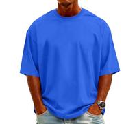Camisetas Manga Corta Hombre, Manga Corta Surf Talla Grande Tallas Grandes Antisudor Slim Fit Técnica Elegante Transpirable Personalizada Tenis Trabajo Fashion T-Shirt Hombre,XXL