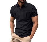 Camisetas Manga Corta Hombre Moda Ropa Deportiva Ajustada Oversize Algodon Polera Transpirables Camiseta Slim Fit Hombre Verano Running Personalizada Ofertas Flash del Dia Hoy Negro S