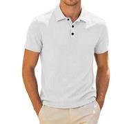 Camisetas Manga Corta Hombre Polo Casual De Punto con Ajuste Clásico Y Manga Corta En Color Sólido Diseño Transpirable Y Cómodo para El Día A Día Que Ofrece Un Look Minimalista Y Elegante PE