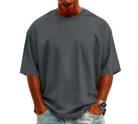 Camisetas Manga Corta Hombre, Tallas Grandes Transpirable Casual Playa Deportiva Cuello Redondo Fashion Talla Grande Poliester Transpirables Personalizada Deporte Slim Fit Shirts for Men,XL