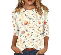 Camisetas Manga Corta Mujer Basicas Verano Blusas Manga 3/4 Algodon Tallas Grandes Vestir Ropa Mujer Verano 2025 Camisetas Cuello Redondo Básica Casual T Shirts Mis Pedidos Realizados(Beige,XL)