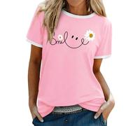 Camisetas Manga Corta Mujer, Camiseta Deportiva Mujer Top Informal Manga Corta con Estampado Gráfico Y Diseño Colorido para Uso Diario