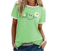 Camisetas Manga Corta Mujer, Camiseta Deportiva Mujer Top Informal Manga Corta con Estampado Gráfico Y Diseño Colorido para Uso Diario