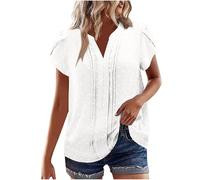 Camisetas Manga Corta Mujer Ofertas,Camisetas Verano Moda Color Sólido Blusa Cuello en V Camisas Elegante Tops Fiesta Sueltos Diario T-Shirt Casual Oficina Cómodo tee Blusas Mujer Verano 2025