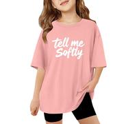 Camisetas Manga Corta NiñA 2 AñOs,Camisetas con Estampado De Letras GráFicas Elegantes para NiñAs CóModas Informales para Uso Diario De Tela Suave Y Transpirable