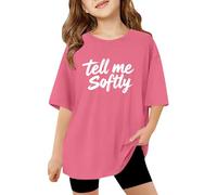 Camisetas Manga Corta NiñA 2 AñOs,Camisetas con Estampado De Letras GráFicas Elegantes para NiñAs CóModas Informales para Uso Diario De Tela Suave Y Transpirable