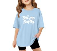Camisetas Manga Corta NiñA 2 AñOs,Camisetas con Estampado De Letras GráFicas Elegantes para NiñAs CóModas Informales para Uso Diario De Tela Suave Y Transpirable