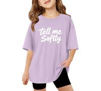 Camisetas Manga Corta NiñA 2 AñOs,Camisetas con Estampado De Letras GráFicas Elegantes para NiñAs CóModas Informales para Uso Diario De Tela Suave Y Transpirable