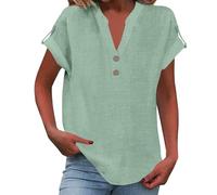 Camisetas Mujer Baratas Volante Verde Menta de Flores Basicas Chollos Ultima Hora Ofertas Flash Tops Marca Cuello V Manga Corta Camiseta Negra Rayas Algodon Verano Camisa Mujer Verde Menta M