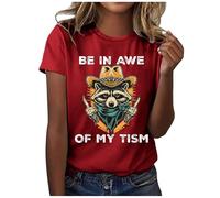 Camisetas Mujer Camiseta Gráfica Ropa Verano Manga Corta Verano Ropa Mujer, rojo, M