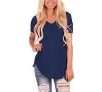 Camisetas Mujer Escote V Blusas Sexy Camisa Azul Verano Camiseta De Manga Ropa Tallas Grandes Blusa Blanca Corta Vaquera Beig Punto Fucsia Chaleco Vestir Beige Camisas Tejanas