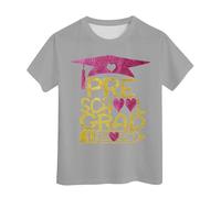 Camisetas Niño 6 Años, para Niños graduación jardín Infantes : último día Clases s 2025 graduación Preescolar (Light Gray 4-5Y)